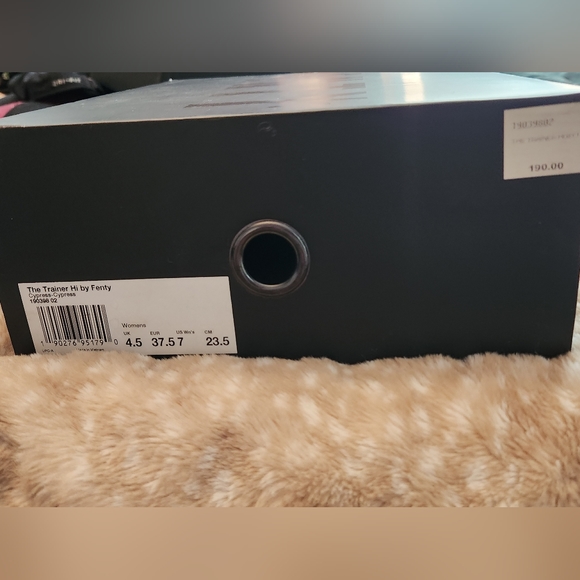 Puma Fenty X High Trainer Shoes Cyprus Green Size 7 Womens - Picture 3 of 4